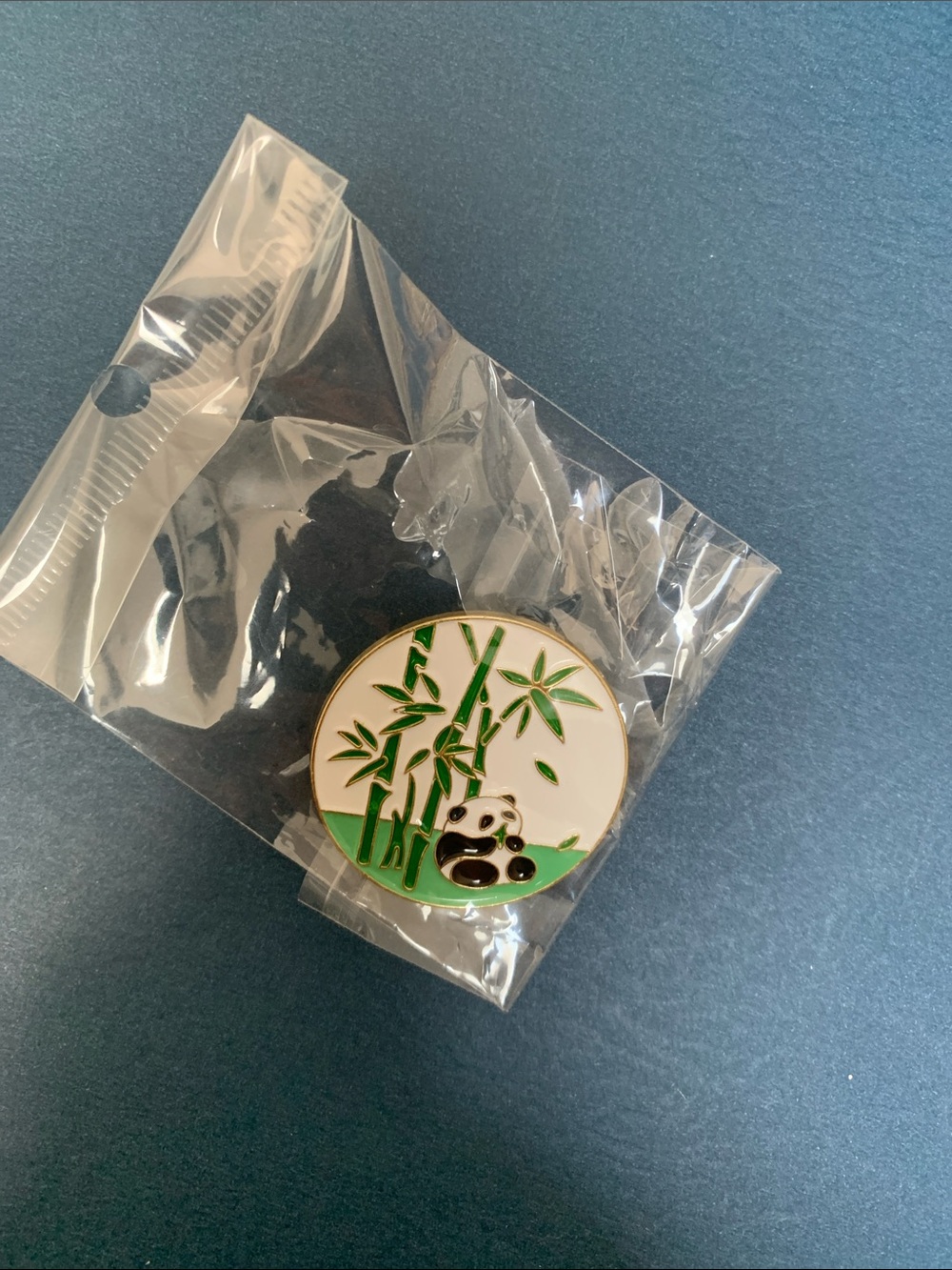 Elegant & Stylish Collectible Panda Bamboo Enamel Brooch.Brand New. Size:1.5x1.5